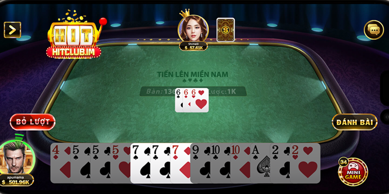 Nhiều người chơi chọn trải nghiệm tiến lên miền Nam ở Hitclub