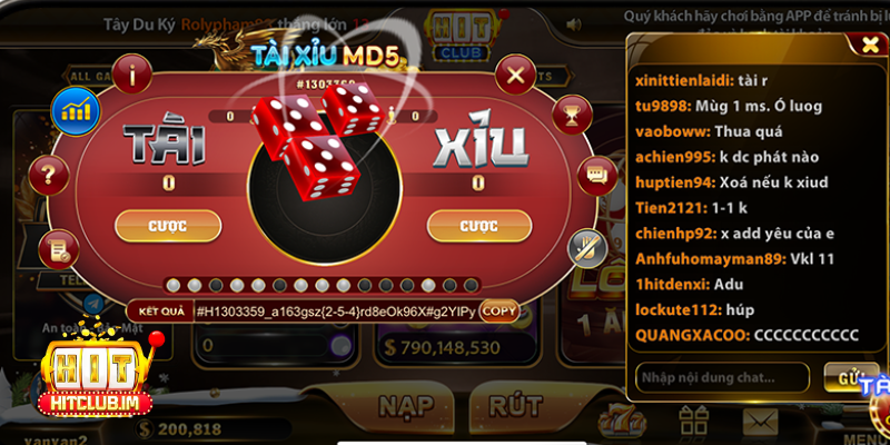 Tài Xỉu MD5 Hitclub – Trải Nghiệm Tài Xỉu Tối Ưu Với Tỷ Lệ Thắng Cao 3 Tài xỉu MD5 rất được ưa chuộng